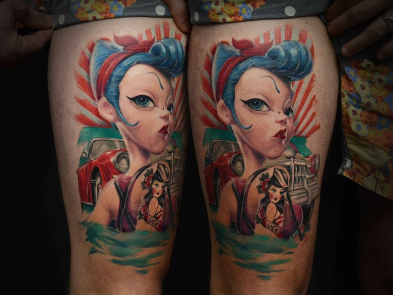 Artista di tatuaggi Larisa Ganzvind