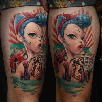 Artista di tatuaggi Larisa Ganzvind