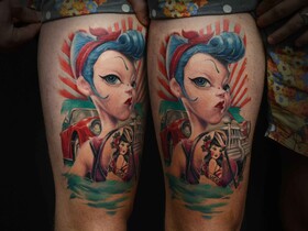 Artista di tatuaggi Larisa Ganzvind