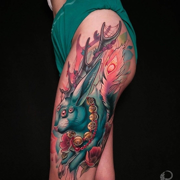 Tatuaggio neo tradizionale da Tatyana Tkachenko