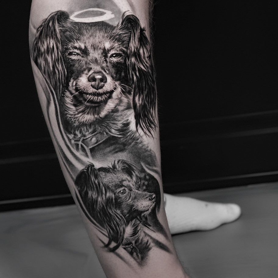Artista del tatuaggio Andrey Popov, realismo nero e grigio | San Pietroburgo, Russia