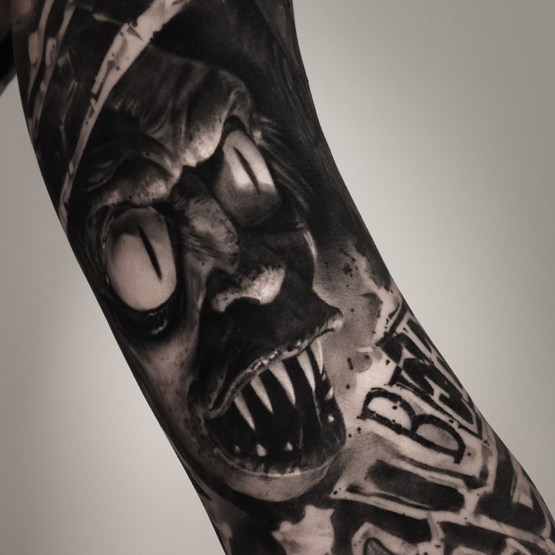 Tattoo artist Andrey Popov, black and grey tattoo realism | St. Petersburg, Russia