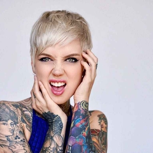 🔥 Foto hot, portfolio modelle  #15112 Modello di tatuaggi Sara X Mills