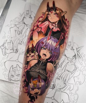 Katya Motty: Tattoo anime neotradizionale