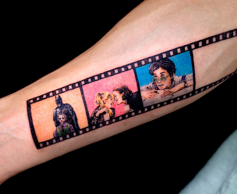 Film tape tattoo