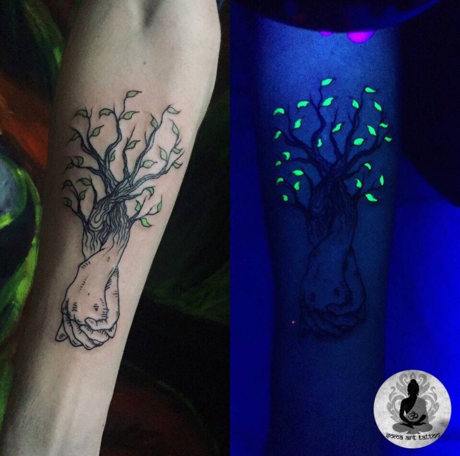 Artista tatuaggio Soma Art, tatuaggio che brilla, tatuaggio UV, fluorescente, tatuaggio a luce nera | Ucraina