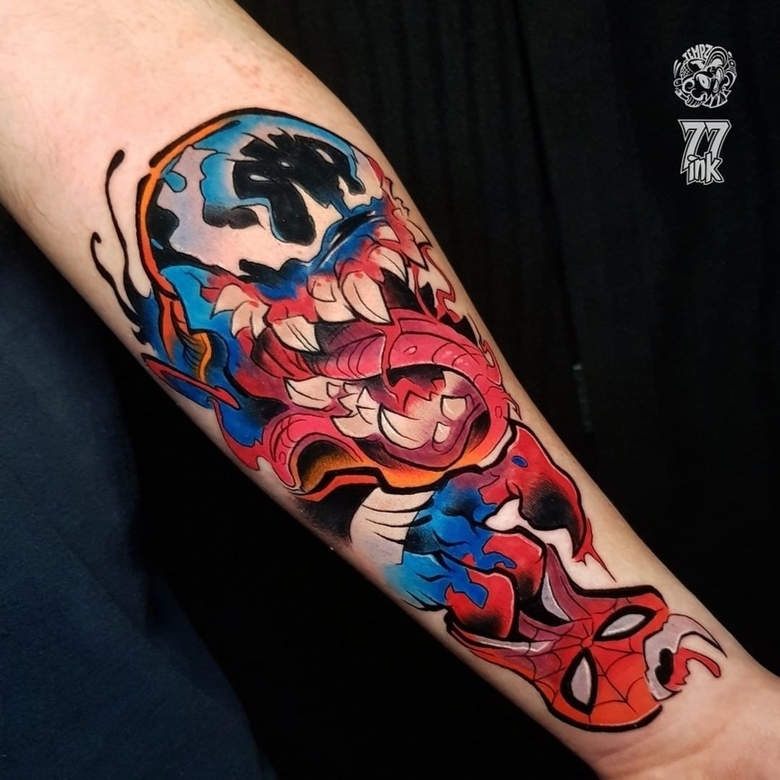 @77inktattoo marvel Venom 토이트 by @77inktattoo