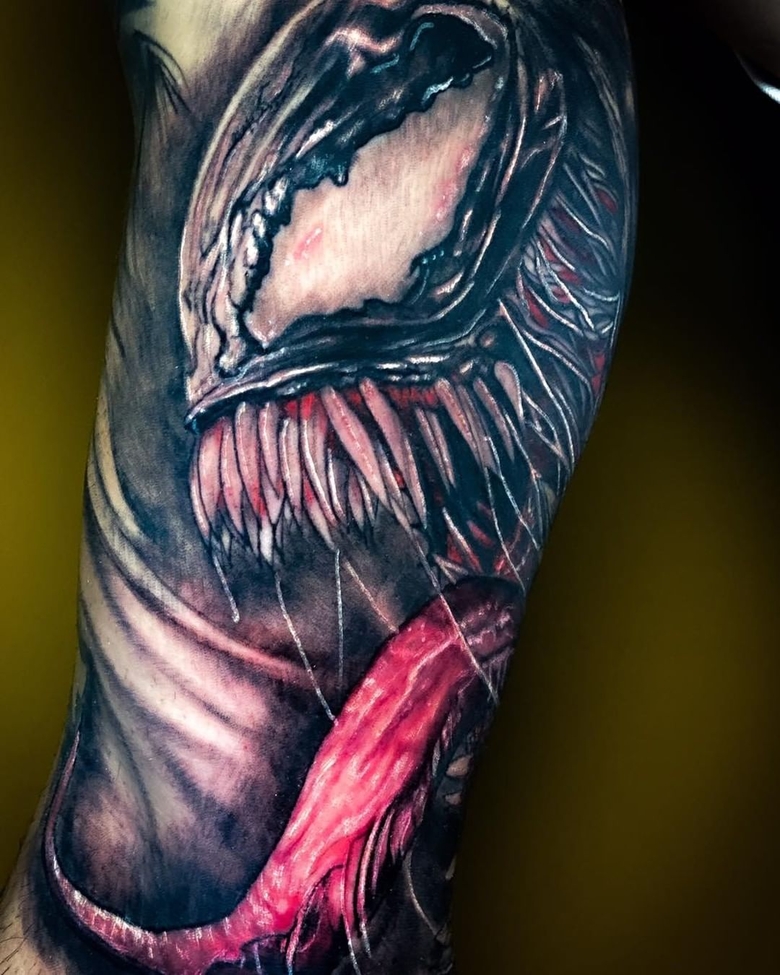 @lobonegro.tattoo marvel Venom 토이트 by @lobonegro.tattoo