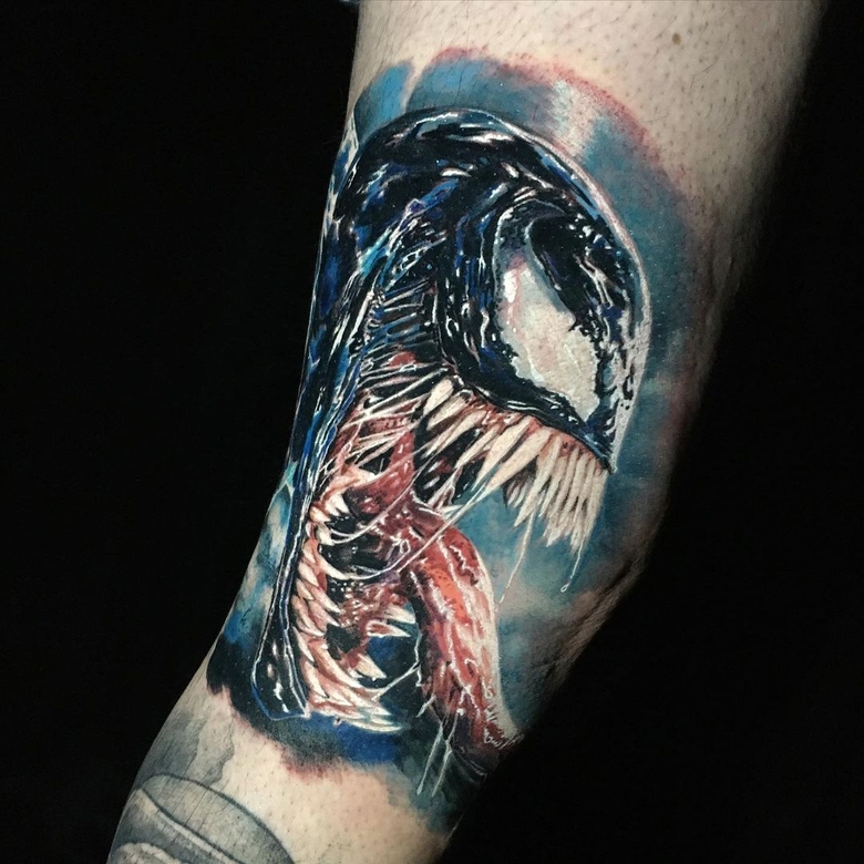 @alexandremoisestattoo marvel Venom 토이트 by @alexandremoisestattoo