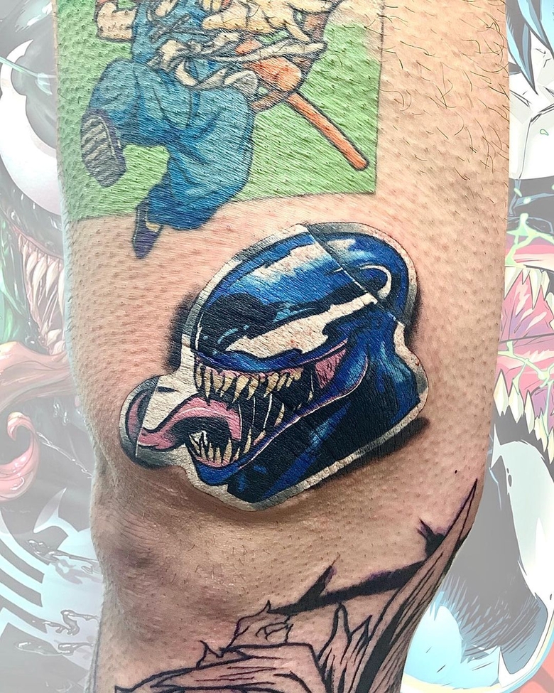 @andreonetattoo marvel Venom 토이트 by @andreonetattoo