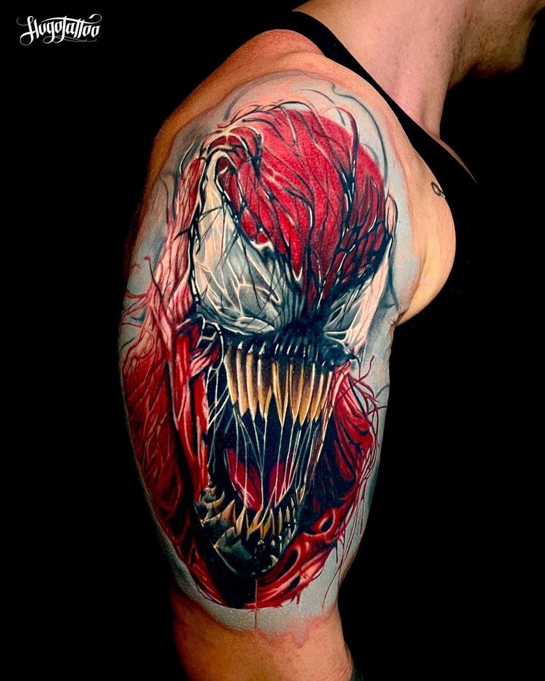 @hugotattoo marvel Venom 토이트 by @hugotattoo