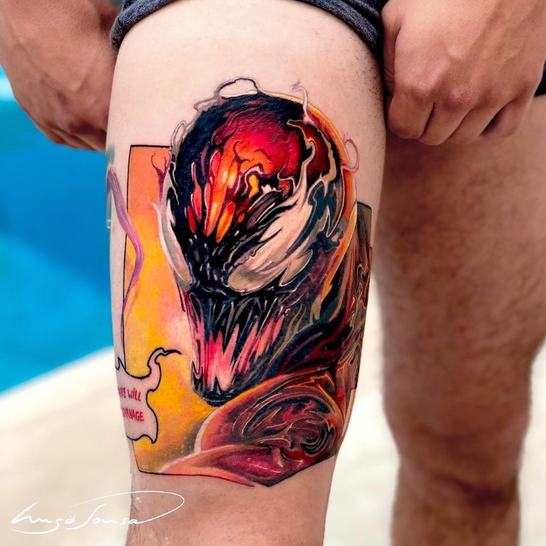 @hugo.tattooart marvel Venom 토이트 by @hugo.tattooart