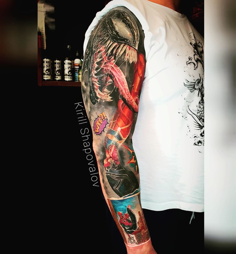 @kirill66_tattoo marvel Venom 토이트 by @kirill66_tattoo