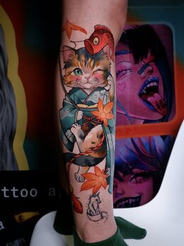 Neotraditional tattoo