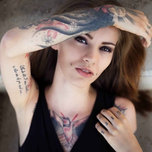 🔥 핫 포토, 모델 포트폴리오  #6072 타투 모델 Jackie Janzer