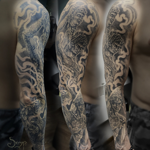 🔥 핫 포토, 모델 포트폴리오  #46911 타투이스트 Yavtushenko Dmitriy