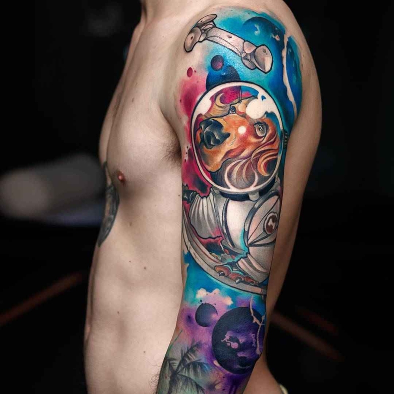 Tattoo 아티스트 Uncl Paul Knows color new school tattoo in authors style | 아then, 그리스