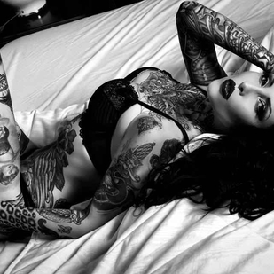 🔥 핫 포토, 모델 포트폴리오  #9434 타투 모델 Makani Terror