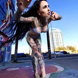 🔥 핫 포토, 모델 포트폴리오  #9455 타투 모델 Makani Terror