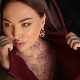 🔥 핫 포토, 모델 포트폴리오  #36150 타투 모델 Yaroslava Naumenko