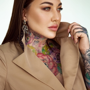 🔥 핫 포토, 모델 포트폴리오  #36161 타투 모델 Yaroslava Naumenko