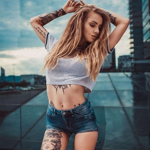 🔥 핫 포토, 모델 포트폴리오  #21757 타투 모델 Jackie Janzer