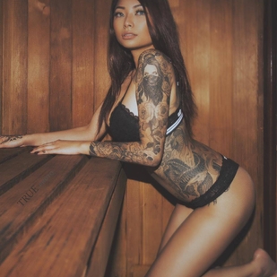 🔥 핫 포토, 모델 포트폴리오  #32316 타투 모델 Cassie Vicious