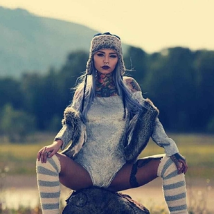 🔥 핫 포토, 모델 포트폴리오  #3089 타투 모델 Felisja Piana