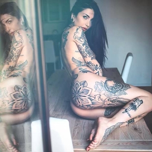 🔥 핫 포토, 모델 포트폴리오  #32925 타투 모델 Indaco Suicide