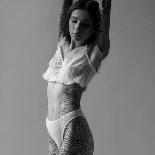 🔥 핫 포토, 모델 포트폴리오  #43369 타투 모델 Noémie