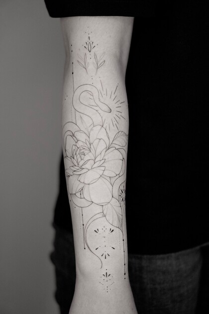 타투 아이디어 #59662 타투이스트 Anastasiya Kovyazina