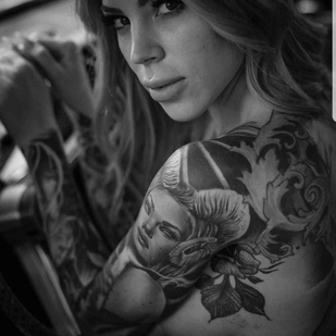 🔥 핫 포토, 모델 포트폴리오  #15319 타투 모델 Lauren Hebert