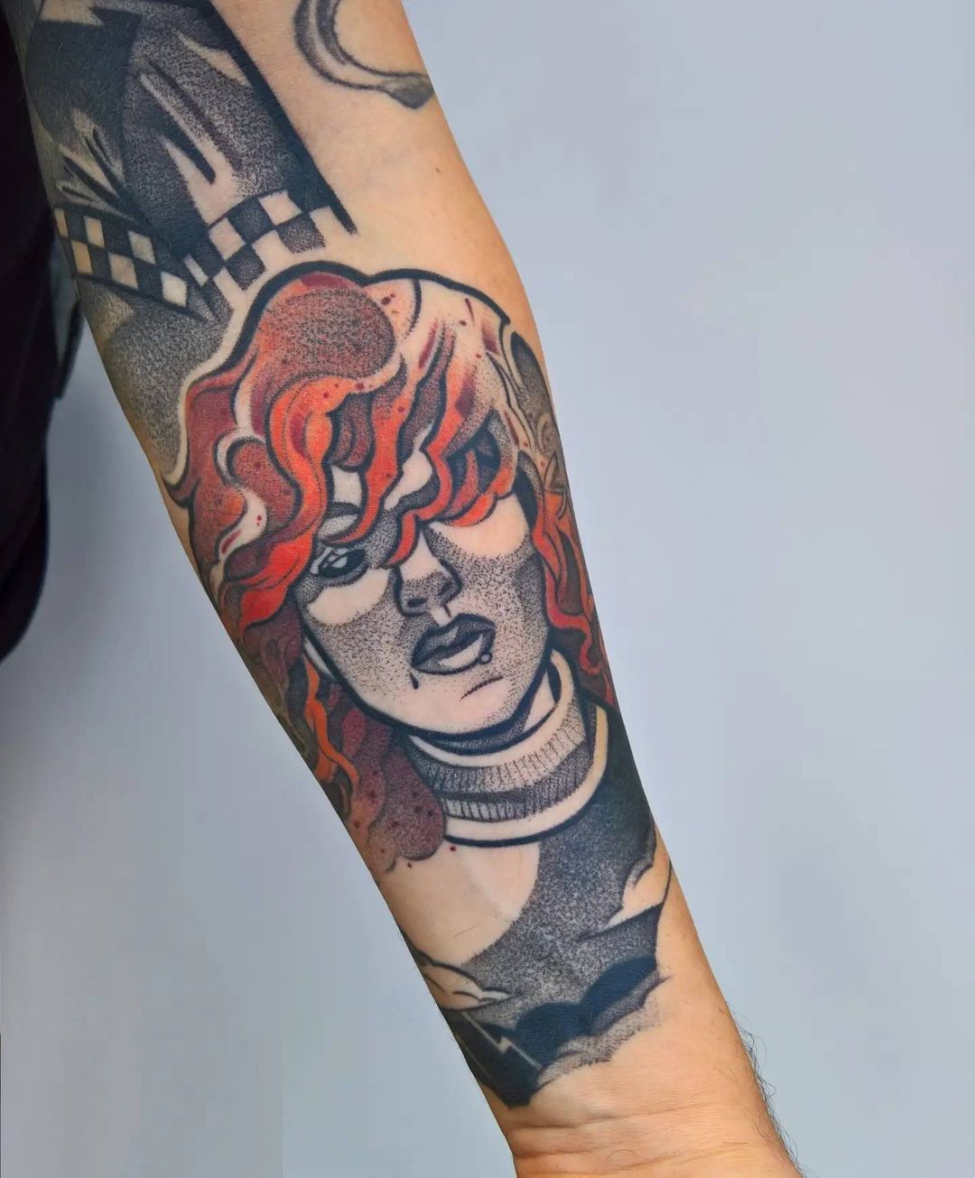 Graphic tattoo by Krzysztof Futro