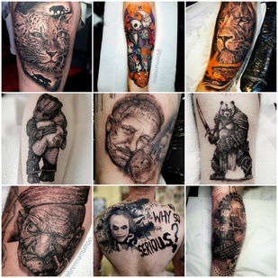 🔥 핫 포토, 모델 포트폴리오  #76342 타투이스트 Brennantattoo