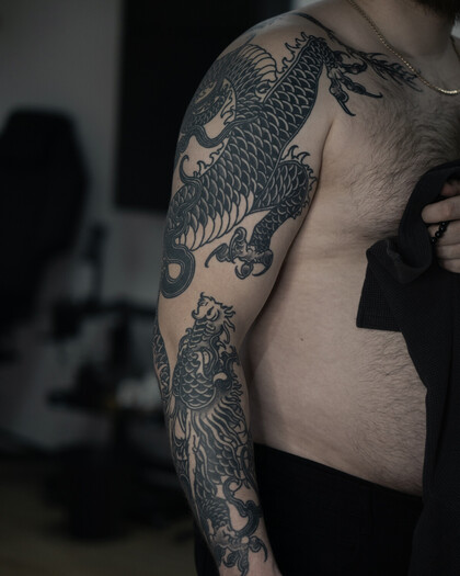 타투 아이디어 #93698 타투이스트 Aleksey Gurbatov 
