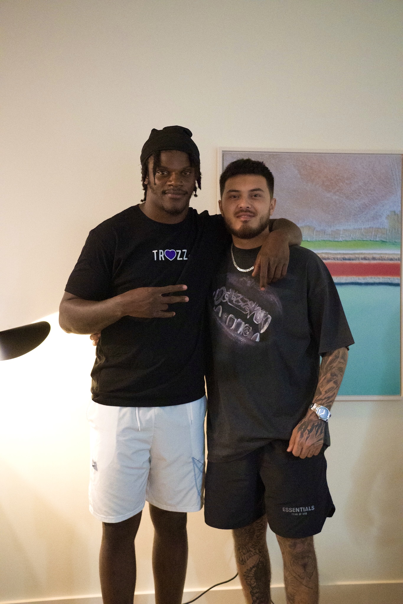 Viacheslav Danh with Lamar Jackson