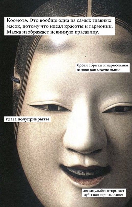 Koomote. Masks in Japanese culture. 