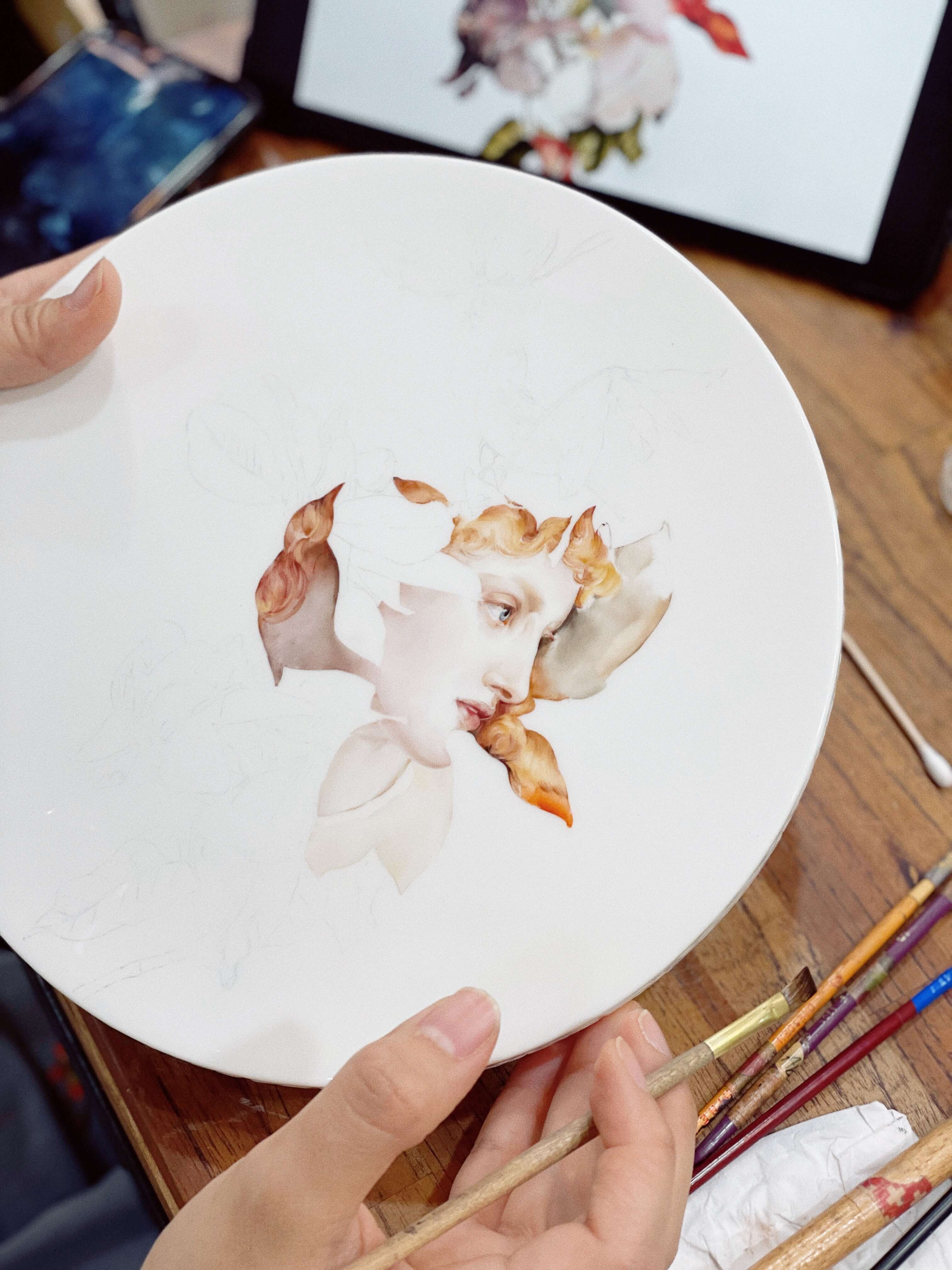  porcelain painting Abii art