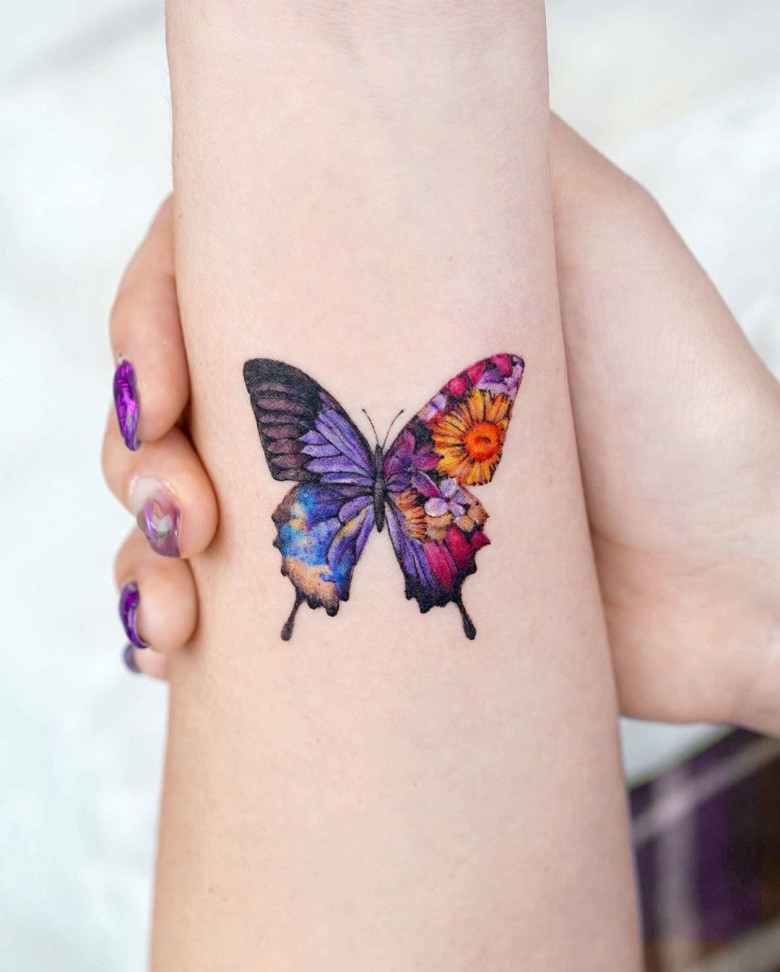 Color Butterfly tattoo