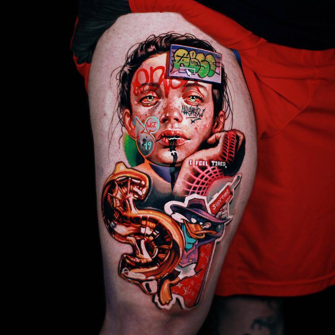 Illustrative realism - tattoo artist Alexey Mashkov