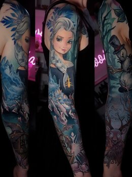 Neotraditional tattoo