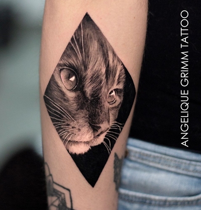 Pets em tatuagens maravilhosas por Angelique Grimm