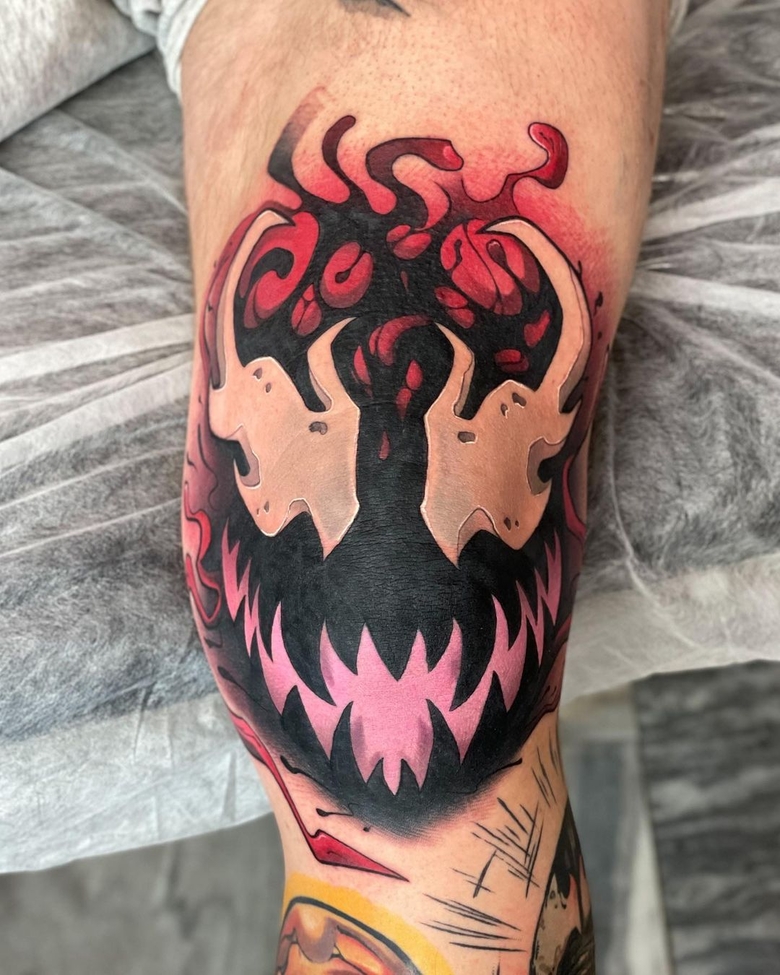 marvel Venom tattoo by @gruchan 