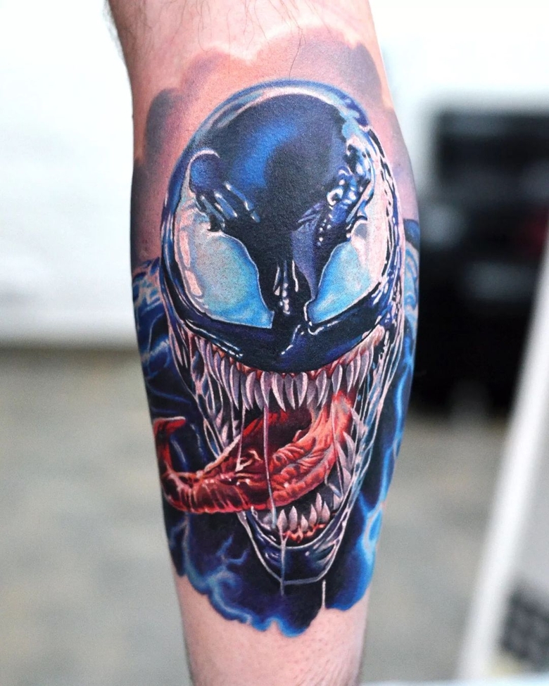 marvel Venom tattoo by @wert_tattoo 