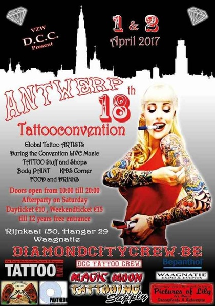 18ª Convenção de Tatuagem Antwerpen | 01 - 02 April 2017