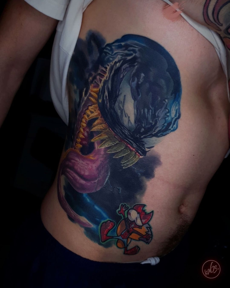 marvel Venom tattoo by @ka63.tattoo 