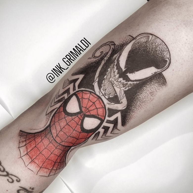 marvel Venom tattoo by @ink_grimaldi 