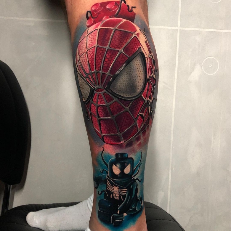 marvel Venom tattoo by @maxpniewski , @grevtsev_tattoo 