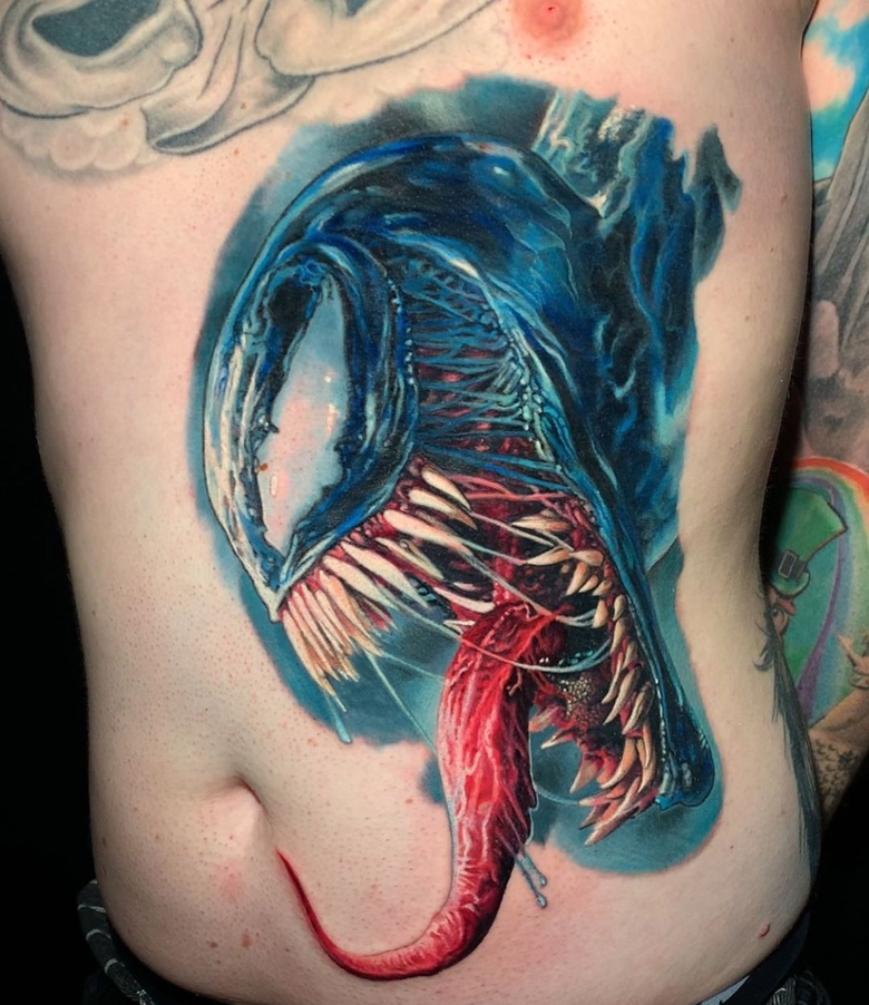 marvel Venom tattoo by @boristattoostudio 