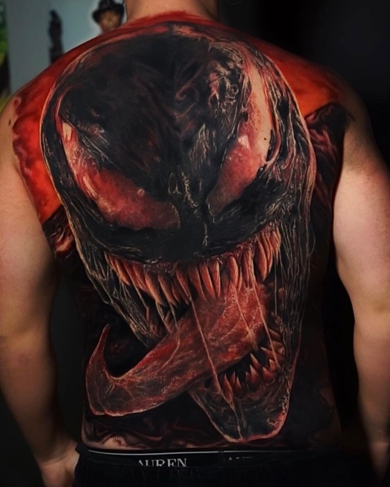 marvel Venom tattoo by @_blacksanchez_ 